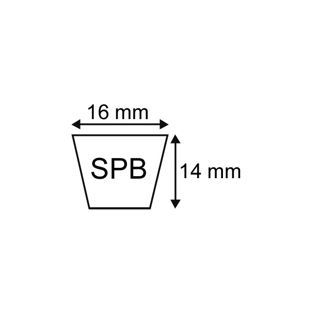 Courroie Trapezoidale Lisse SPB3150 - 16X14X3150 référence fournisseur 30806574